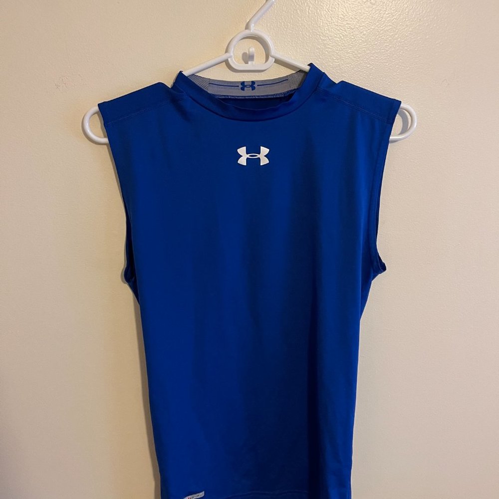 Under Armour | Men's Blue Sleeveless Undershirt | Medium